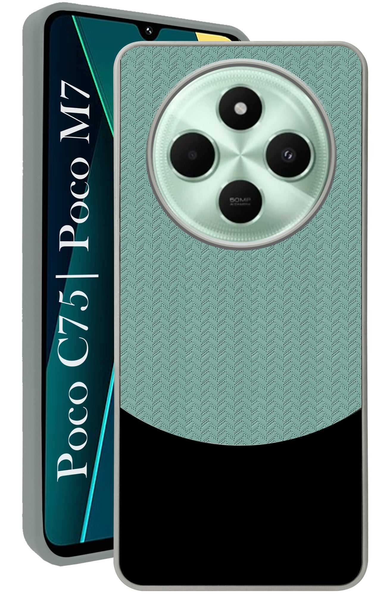 For Poco C75 | Poco M7 Silicone Finish Back Cover Case (Premium Minimalist Professional Feel | Camera Protection Bump)