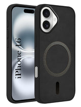 For Apple iPhone 16 Back Cover Case (Sleek Leather Finish | MagSafe Compatible Wireless Charging | Camera Bump Protection)