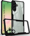 For Samsung Galaxy A56 Back Cover Case (Shockproof with Polycarbonate Clear Panel | Professional Black)