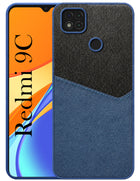 For Redmi 9C Back Cover Case (Dual PU Leather Stitch | Professional Minimalist | Soft and Flexible)