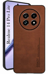 For Realme 14 Pro Lite Back Cover Case (Professional Vegan Leather | Camera Protection | Slim & Soft)