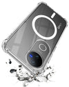 For Vivo V50 | Vivo V50e Back Cover Shockproof Crystal-Clear (Magsafe Wireless Support | Drop & Camera Protection | Hard Polycarbonate)