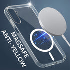 For Samsung Galaxy A14 4G | 5G Back Cover Case Lifetime Anti-Yellow MagSafe Compatible Clear (Sleek Hard Crystal | Shockproof and Camera Protection)