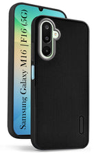 For Samsung Galaxy M16 5G | Samsung Galaxy F16 5G Back Cover Case (Textured Grip Design | Micro-Fiber Cloth Inside | Slim and Light Weight | Soft Touch and Feel | Black)