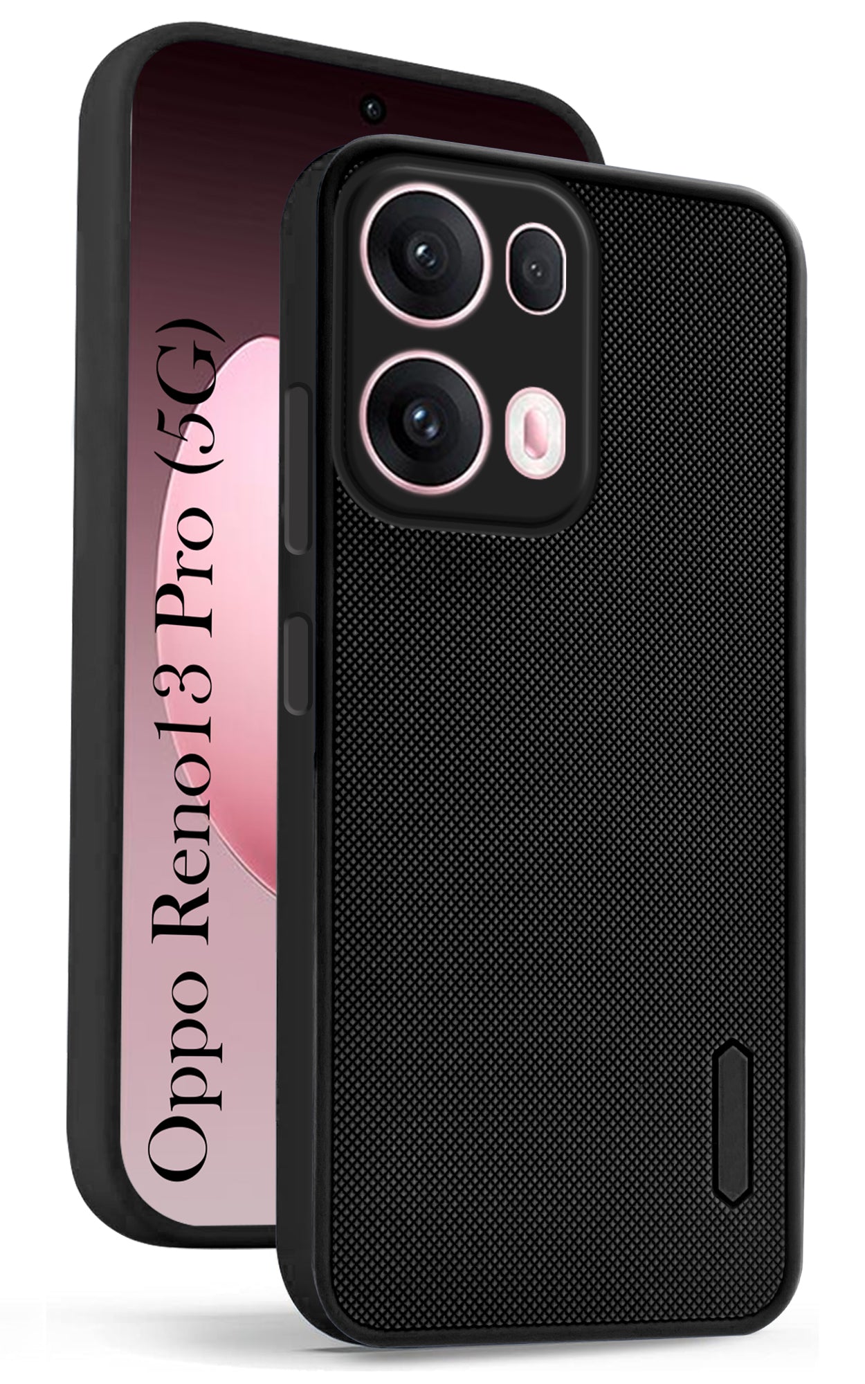 For Oppo Reno13 Pro 5G | Oppo Reno 13 Pro 5G ( Textured Grip Design | Camera Protetion | Slim and Light Weight | Soft Touch and Feel | Black )