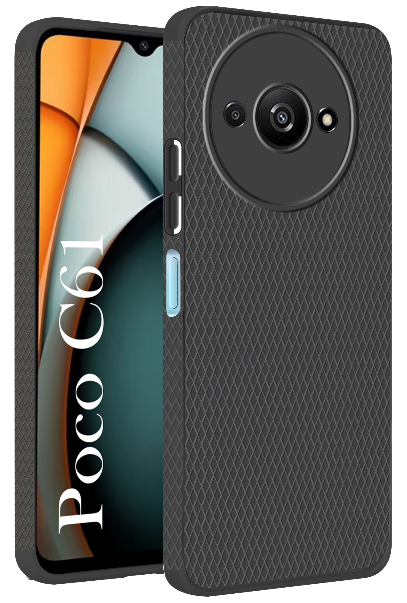 For Xiaomi Poco C61 Back Cover Case (Liquid Silicone | Side Grip | Camera Protection)