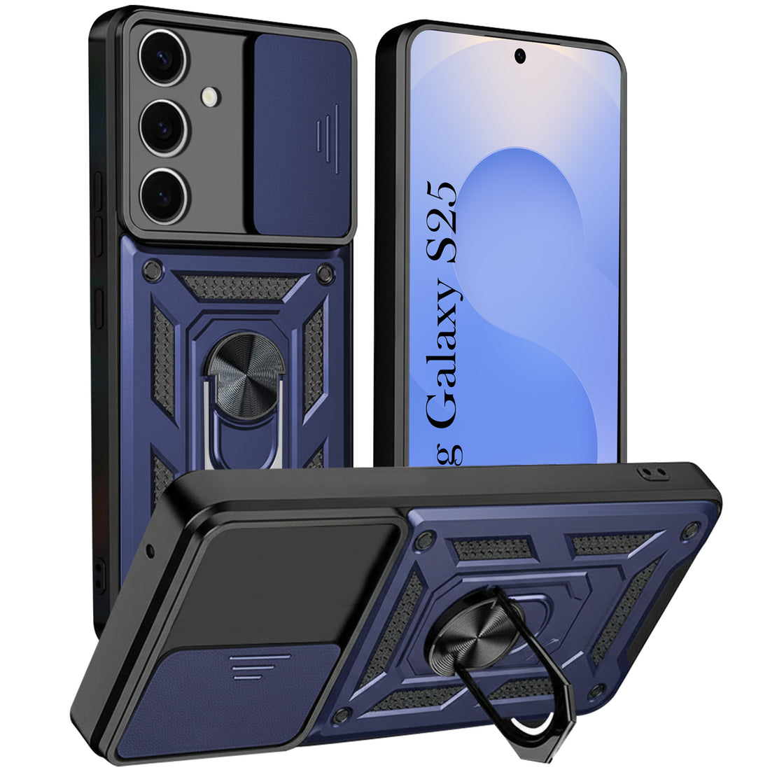 For Samsung Galaxy S25 Back Cover Case (Hybrid Dual Armor Polycarbonate)