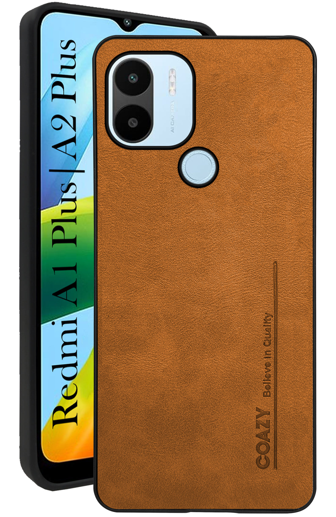 For Xiaomi Redmi A1 Plus | A2 Plus Back Cover Case (Professional Vegan Leather | Camera Protection | Slim & Soft)