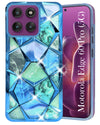 For Motorola Moto Edge 60 Pro Back Cover Case (Dual Design Glitter Sparkle and Detachable Diamond Print Case | Soft and Flexible)
