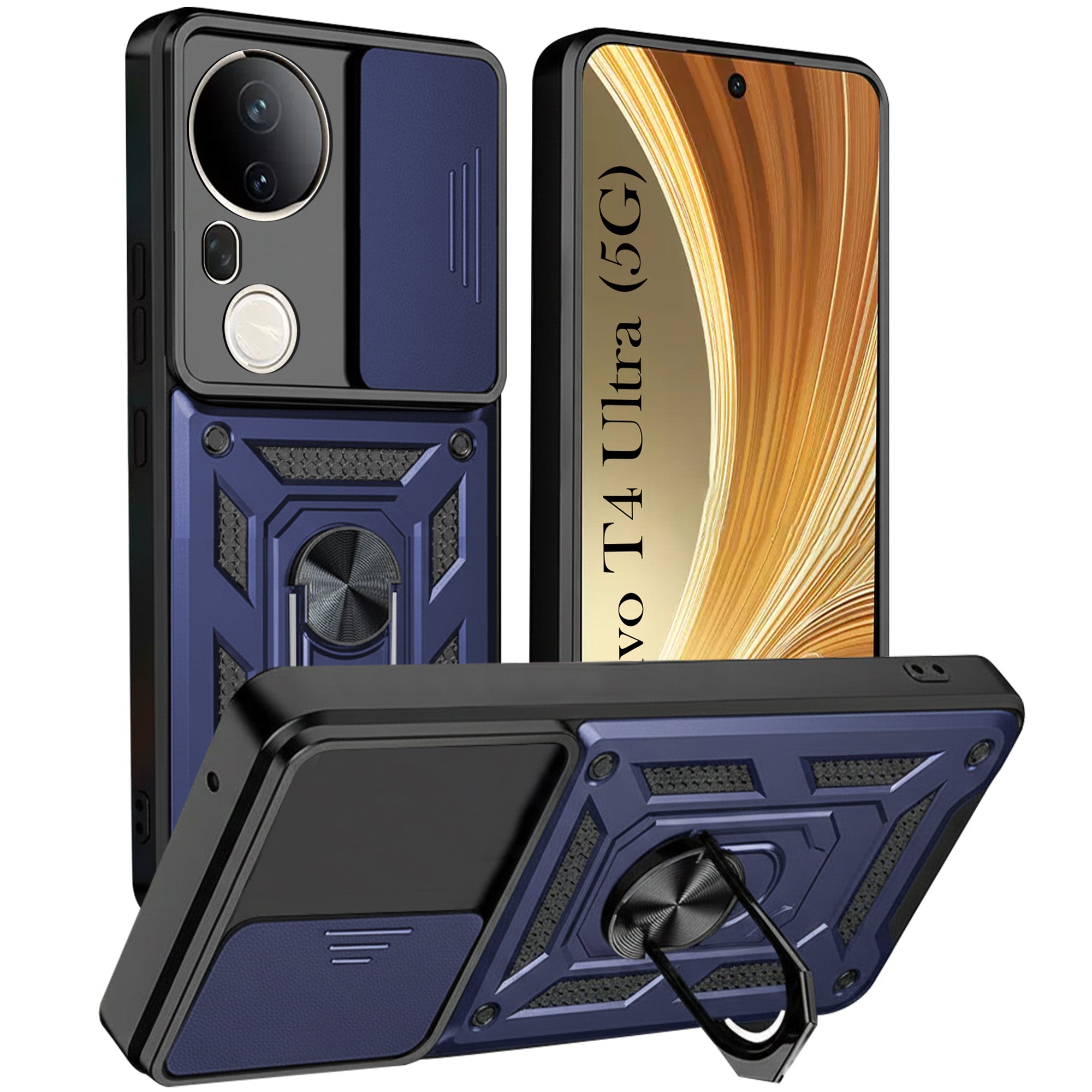 For Vivo T4 Ultra Back Cover Case (Hybrid Dual Armor Polycarbonate)
