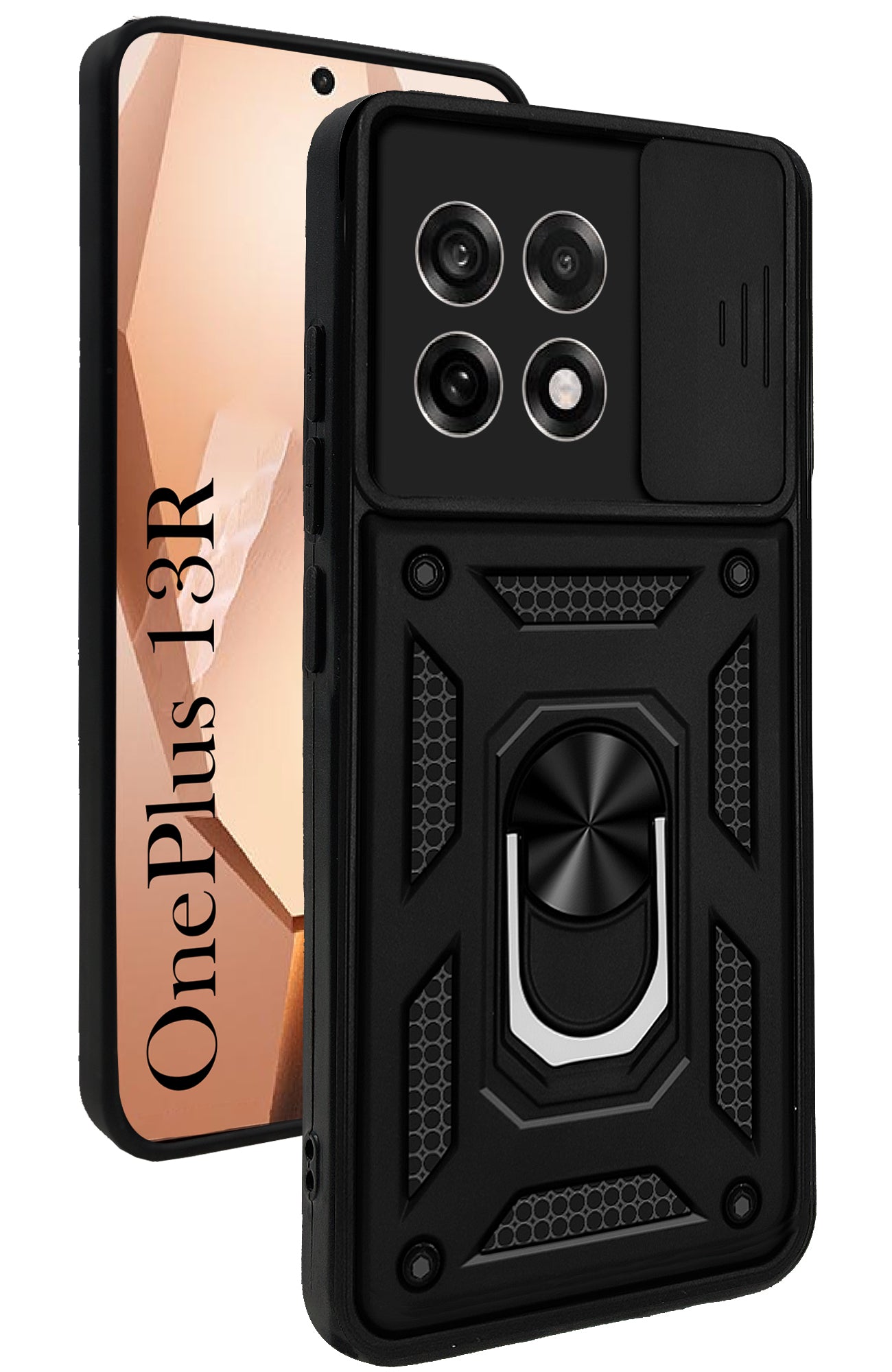 For OnePlus 13R Back Cover Case (Hybrid Dual Armor Polycarbonate)