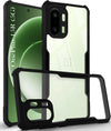 For OnePlus 15R Back Cover Case Hybrid (Shockproof with Polycarbonate Clear Panel | Professional Black)