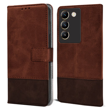 For Vivo Y200e Flip Cover Case  ( Professional Dual Leather Wallet with Magnetic Closure)
