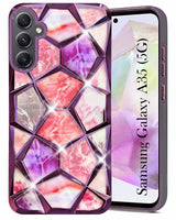 For Samsung Galaxy A35 5G Back Cover Case ( Dual Design Glitter Sparkle and Detachable Diamond Print Case | Soft and Flexible)