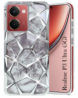 For Realme P3 Ultra Back Cover Case (Dual Design Glitter Sparkle and Detachable Diamond Print Case | Soft and Flexible)