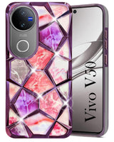 For Vivo V50 | Vivo V50e For  Back Cover Case (Dual Design Glitter Sparkle and Detachable Diamond Print Case | Soft and Flexible)