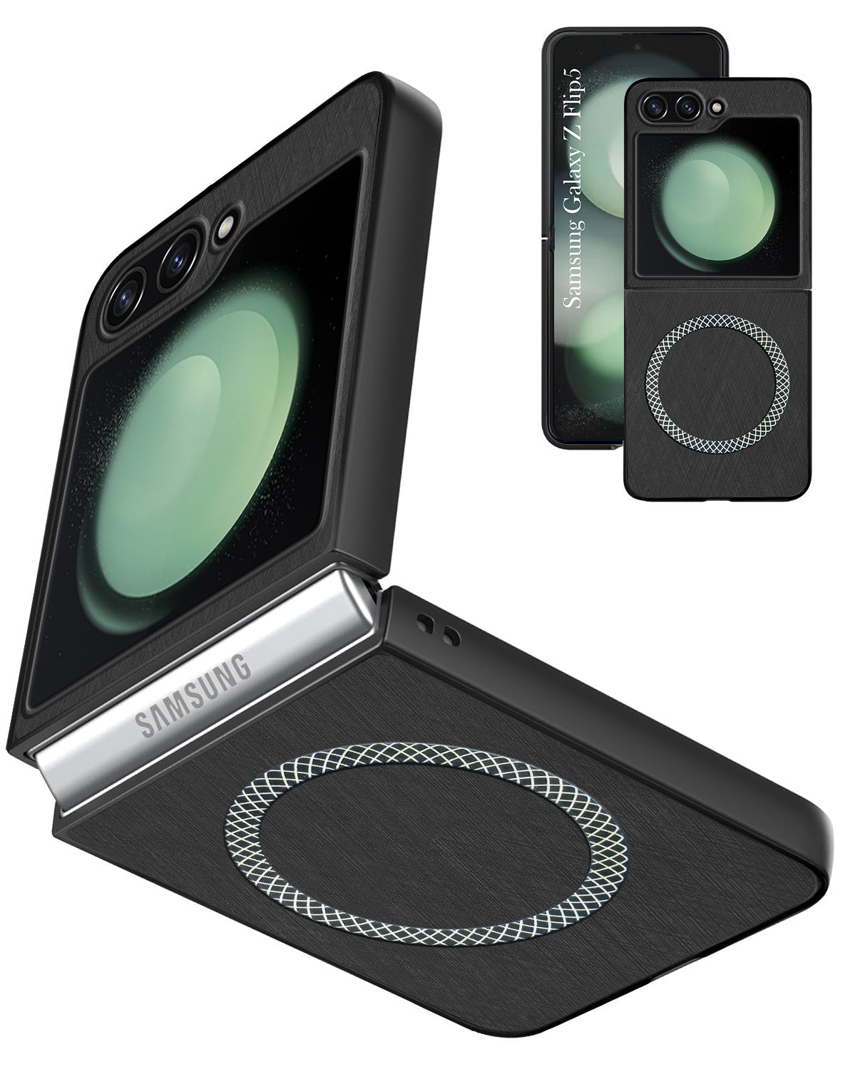 For Samsung Galaxy Z Flip 5 Back Cover Case ( Dual Color Matte Finish | Full Camera Protection | Sleek and Professional)