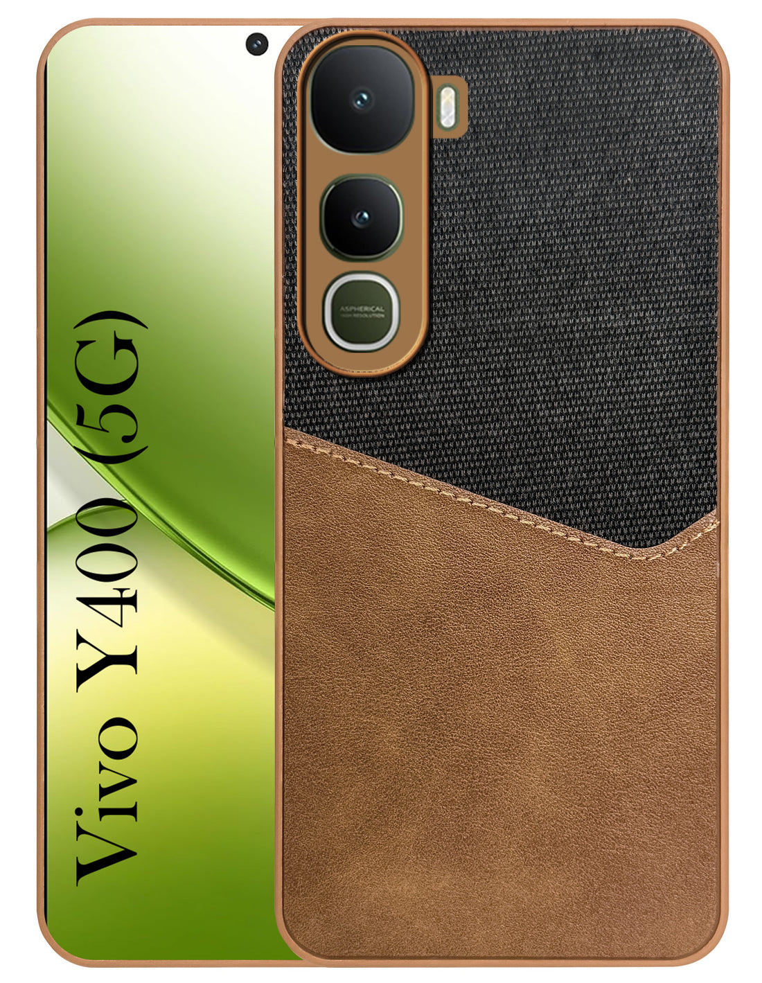 For Vivo Y400 Back Cover Case (Dual PU Leather Stitch | Professional Minimalist | Soft and Flexible)