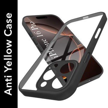 For Apple iPhone 16 Pro Ultra-Hybrid Back Cover Case(Lifetime Anti Yellow | Anti Scratch | Crystal Clear Shockproof)