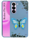 For Realme P4x Back Cover Case (Soft Butterfly Embroidery | Women Teen Girls | Camera Protection| Matte Silicone)