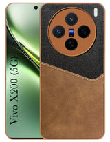 For Vivo X200 Back Cover Case (Dual PU Leather Stitch | Professional Minimalist | Soft and Flexible)