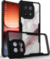 For Vivo iQOO 15 5G Back Cover Case Hybrid (Shockproof with Polycarbonate Clear Panel | Professional Black)