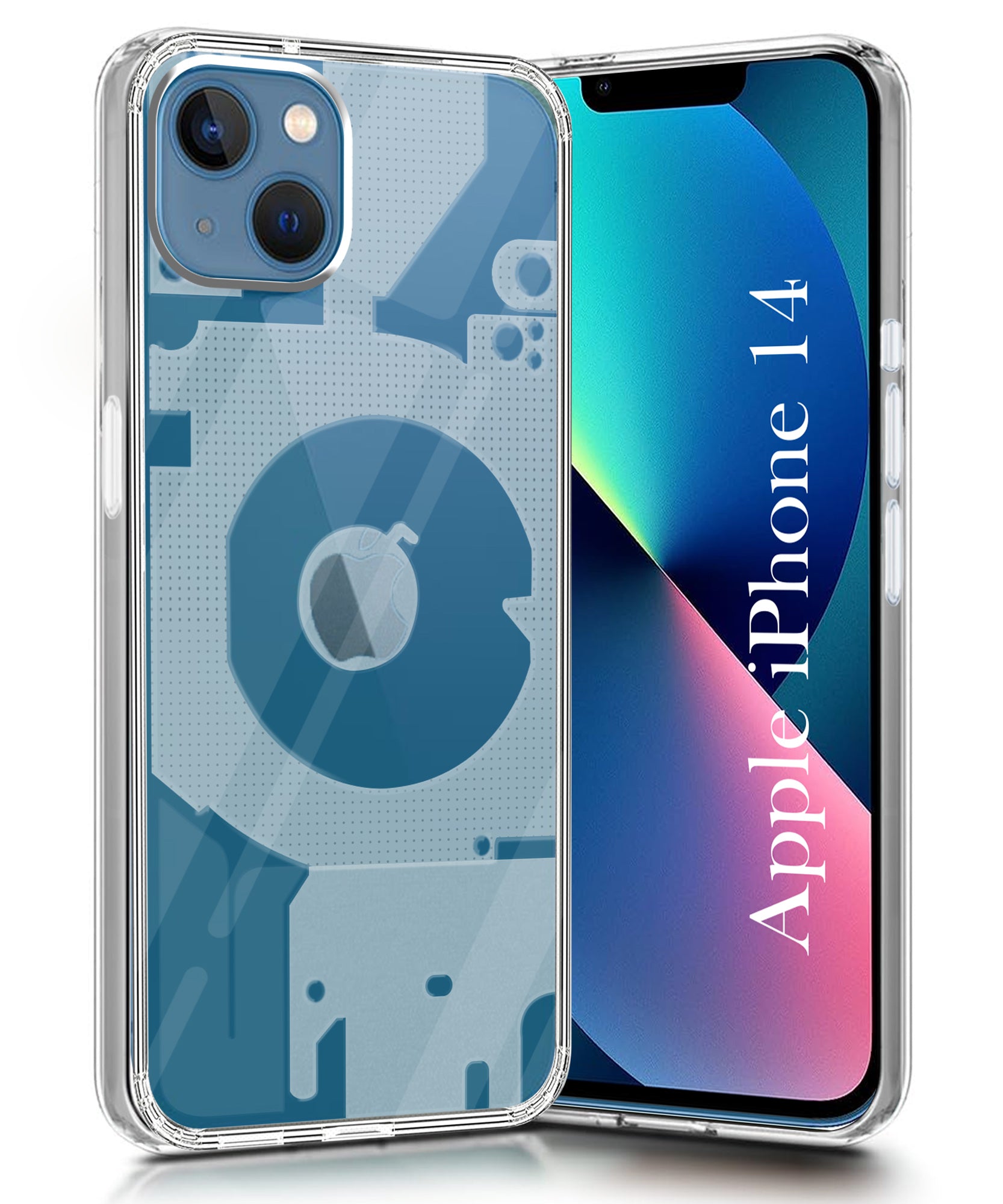For Apple iPhone 14 Back Cover (Silicone Matte Shockproof Case with Camera Protection | Soft and Flexible | Transparent)