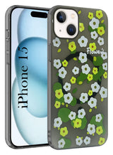 For Apple iPhone 15 Back Cover Case (Cute Floral Design | Flower Print for Girls | MagSafe Compatible Wireless Charging)