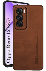 For Reno12 5G | Oppo Reno 12 5G Back Cover Case(Professional Vegan Leather | Camera Protection | Slim & Soft)