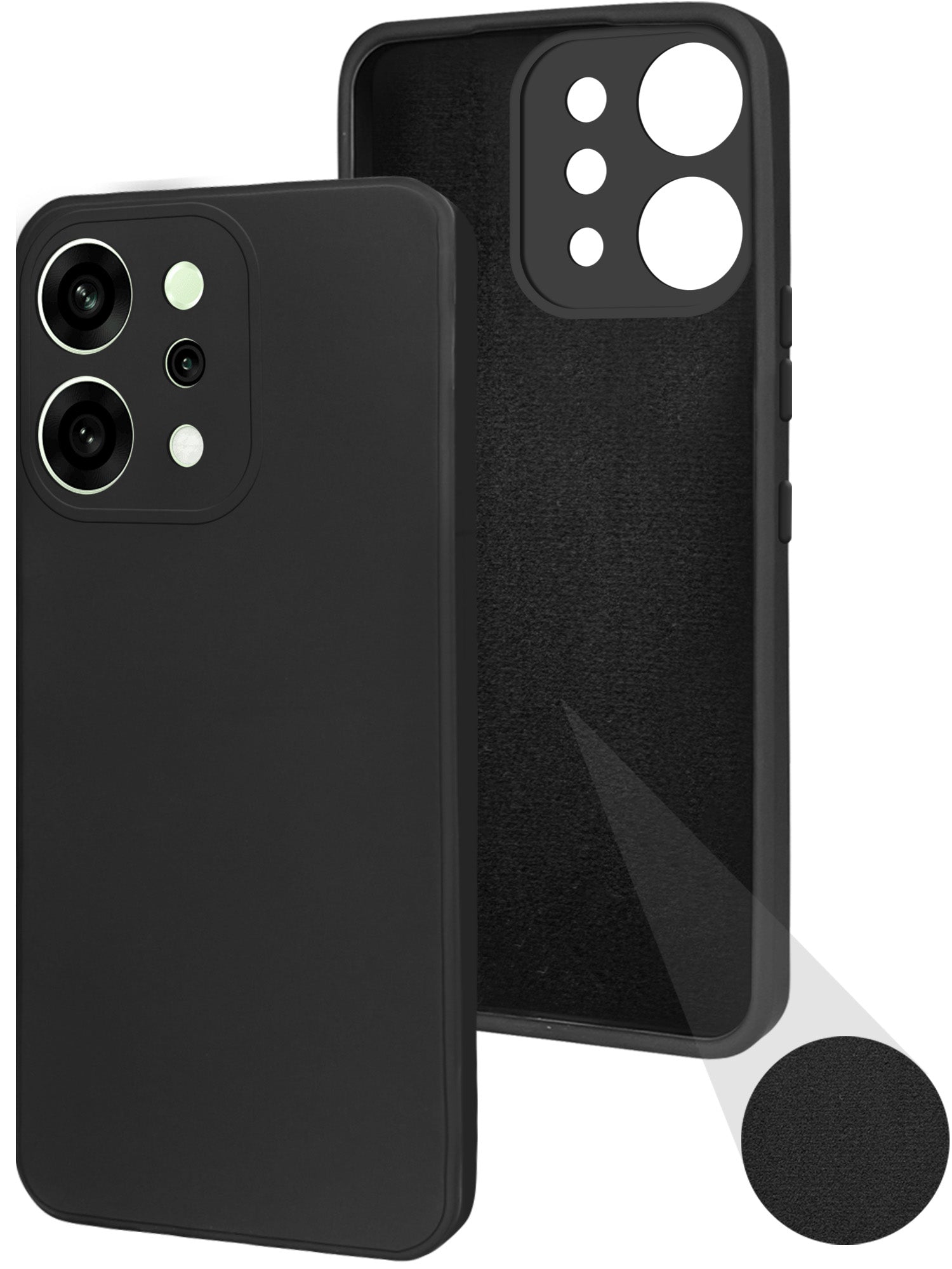 For Oppo Reno14 5G | Oppo Reno 14 5G Back Cover Case (Matte Finish Silicone with Inside Fiber cloth)
