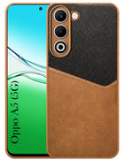 For Oppo A5 5G Back Cover Case (Dual PU Leather Stitch | Professional Minimalist | Soft and Flexible)