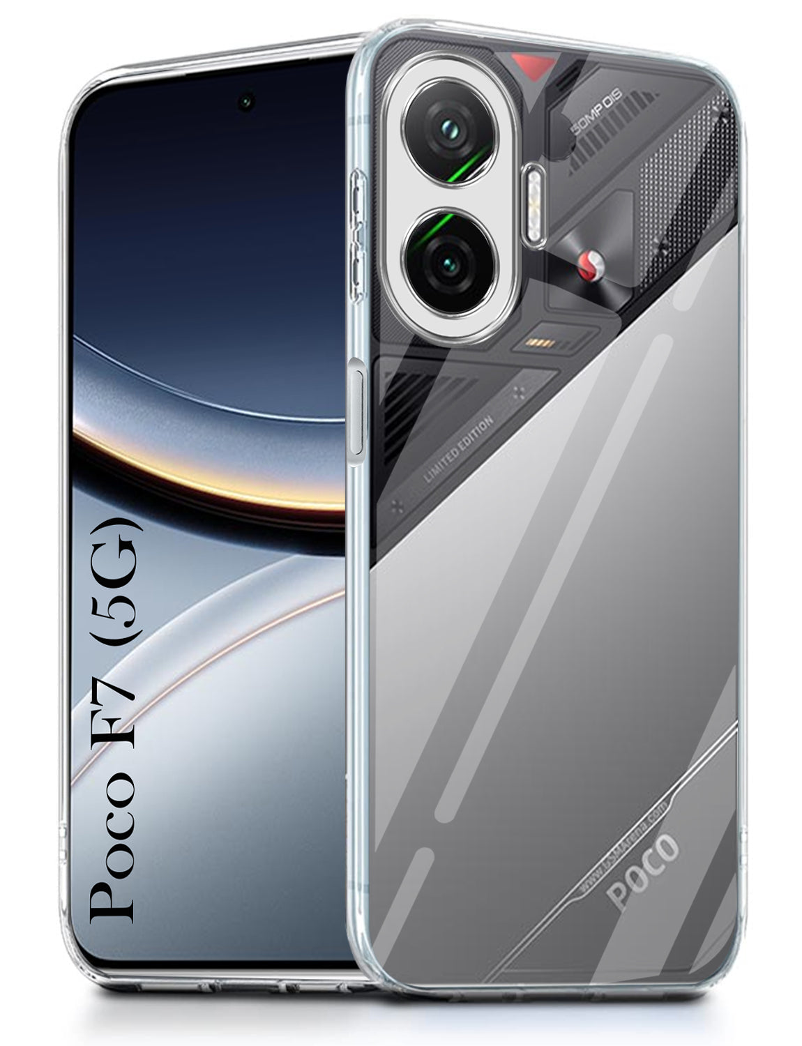 For Xiaomi Poco F7 5G Back Cover ( Silicone Clear Shockproof Case with Camera Protection | Soft and Flexible | Transparent)