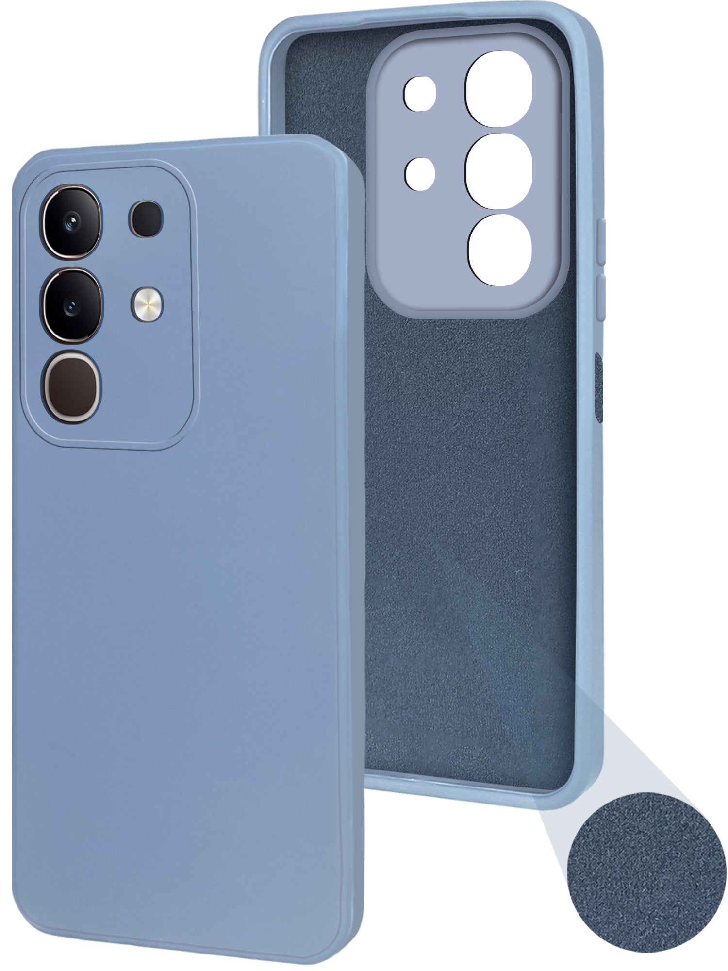 For Vivo T4x | Vivo Y31 Pro Back Cover Case (Matte Finish Silicone with Inside Fiber Cloth)