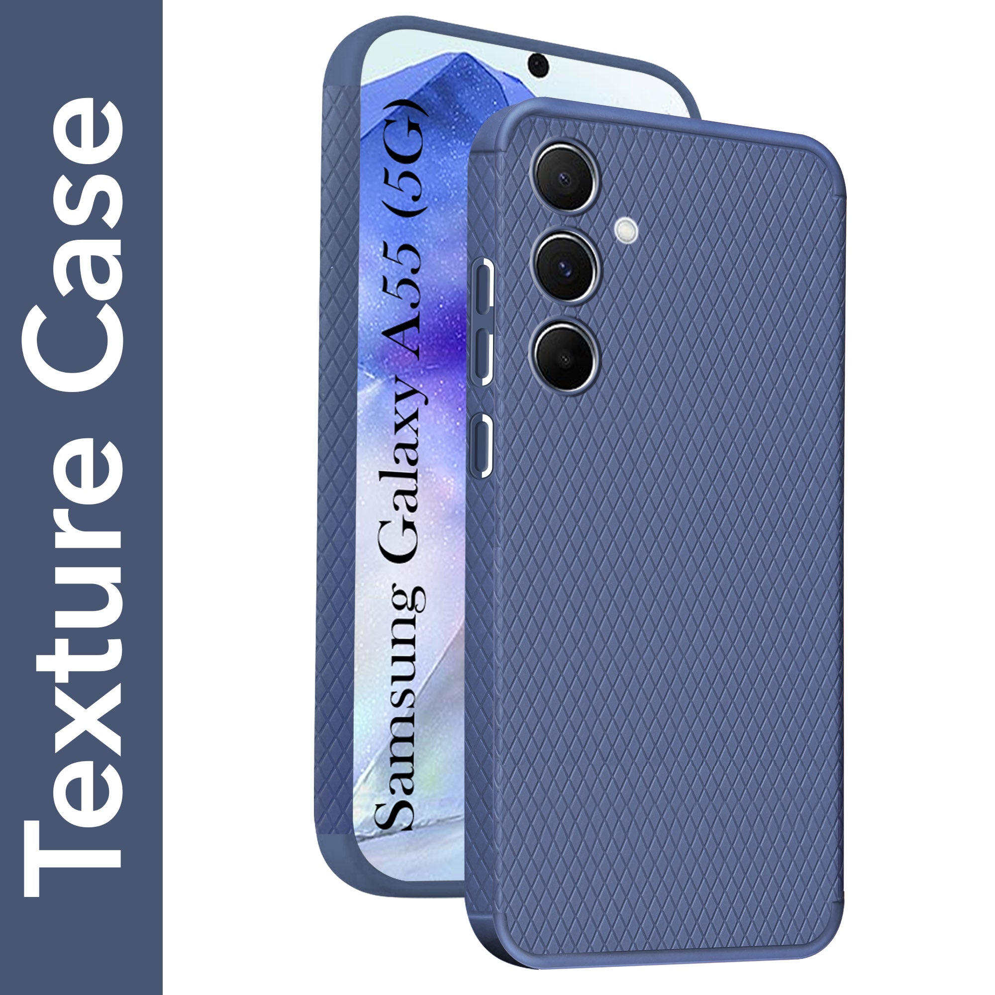 For Samsung Galaxy A55 5G Back Cover Case (Liquid Silicone | Side Grip | Camera Protection)