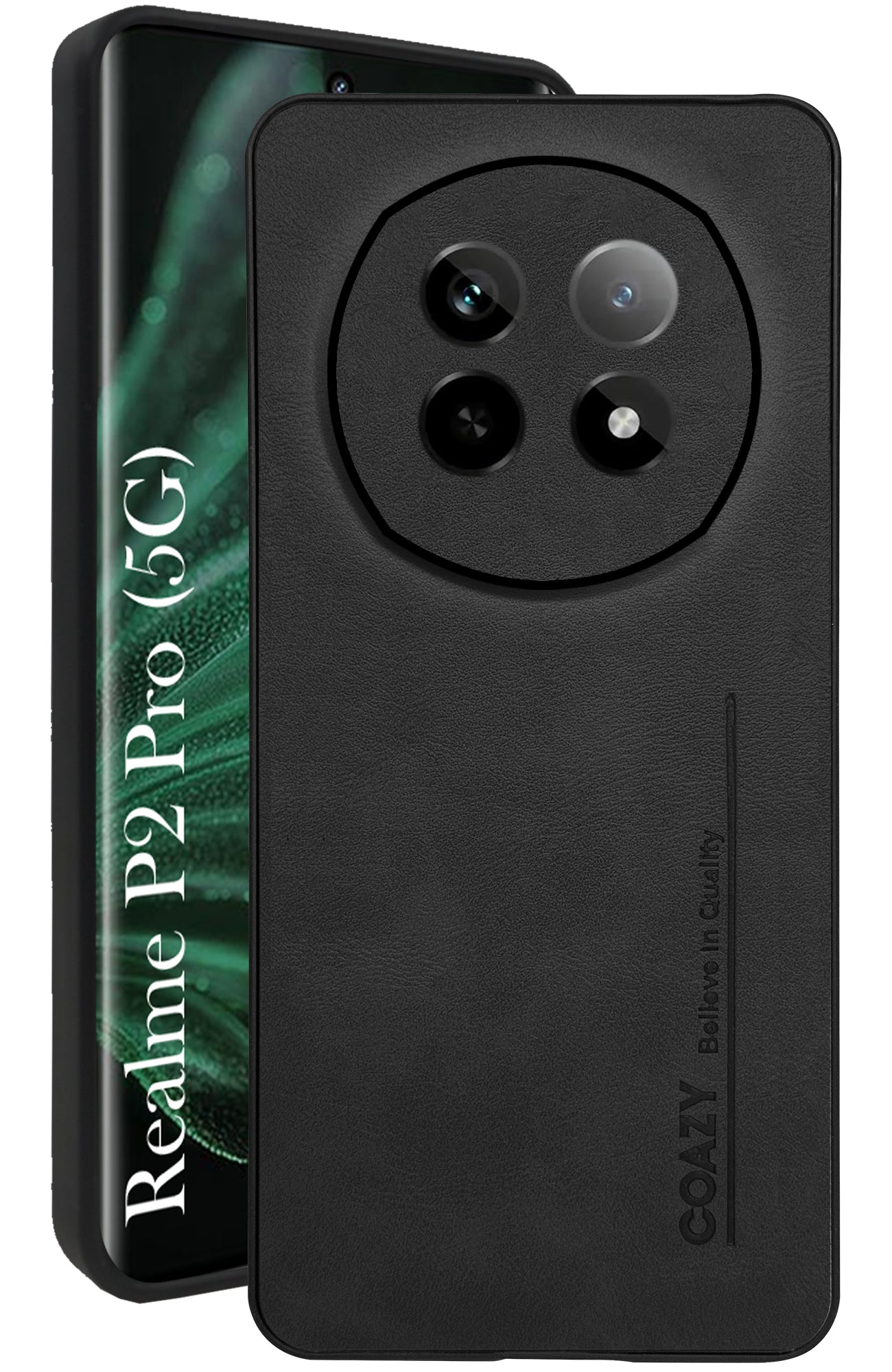 For Realme P2 Pro Back Cover Case (Professional Vegan Leather | Camera Protection | Slim & Soft)