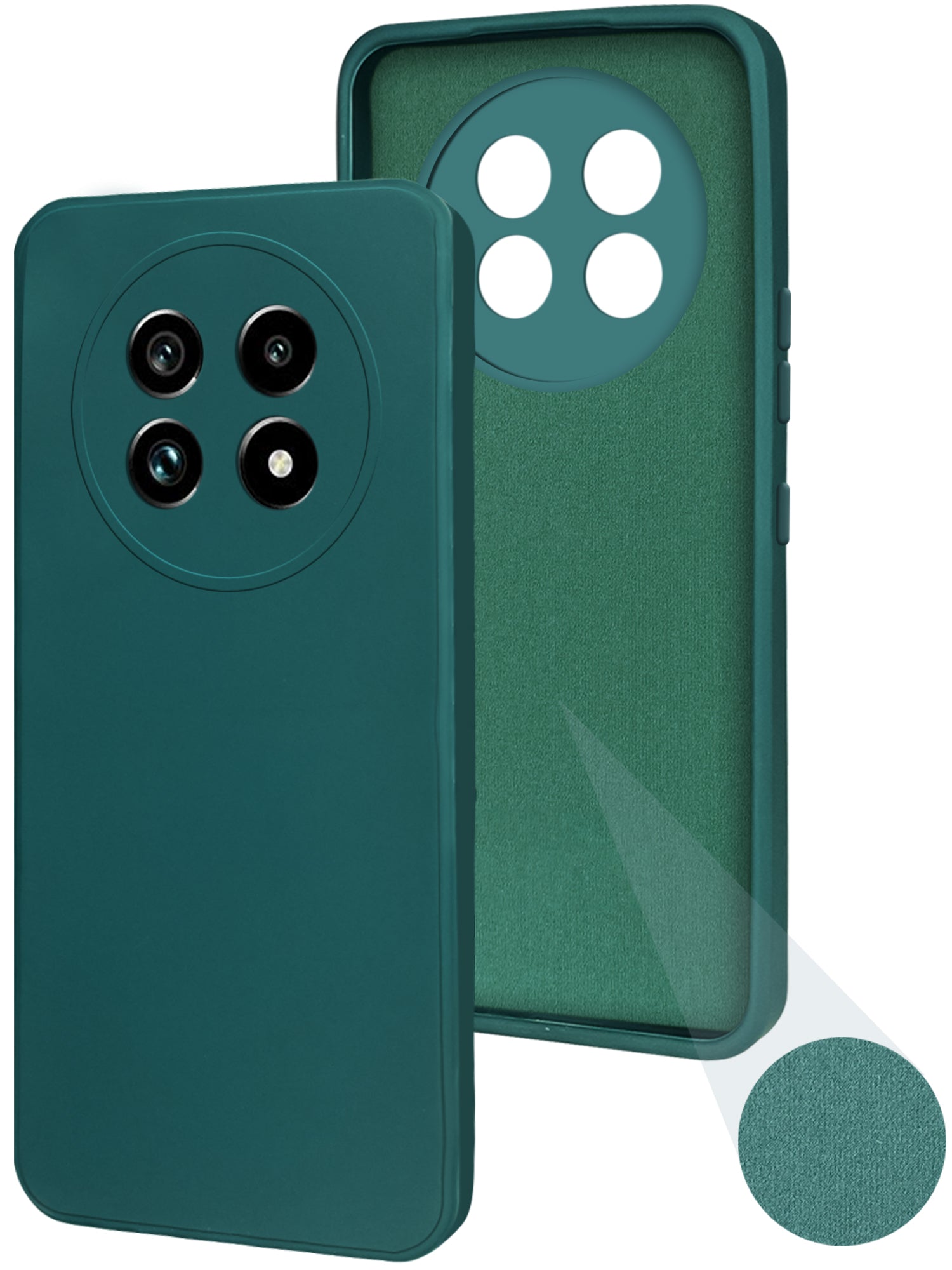 For Realme 14 Pro Lite Back Cover Case (Matte Finish Silicone with Inside Fiber cloth)