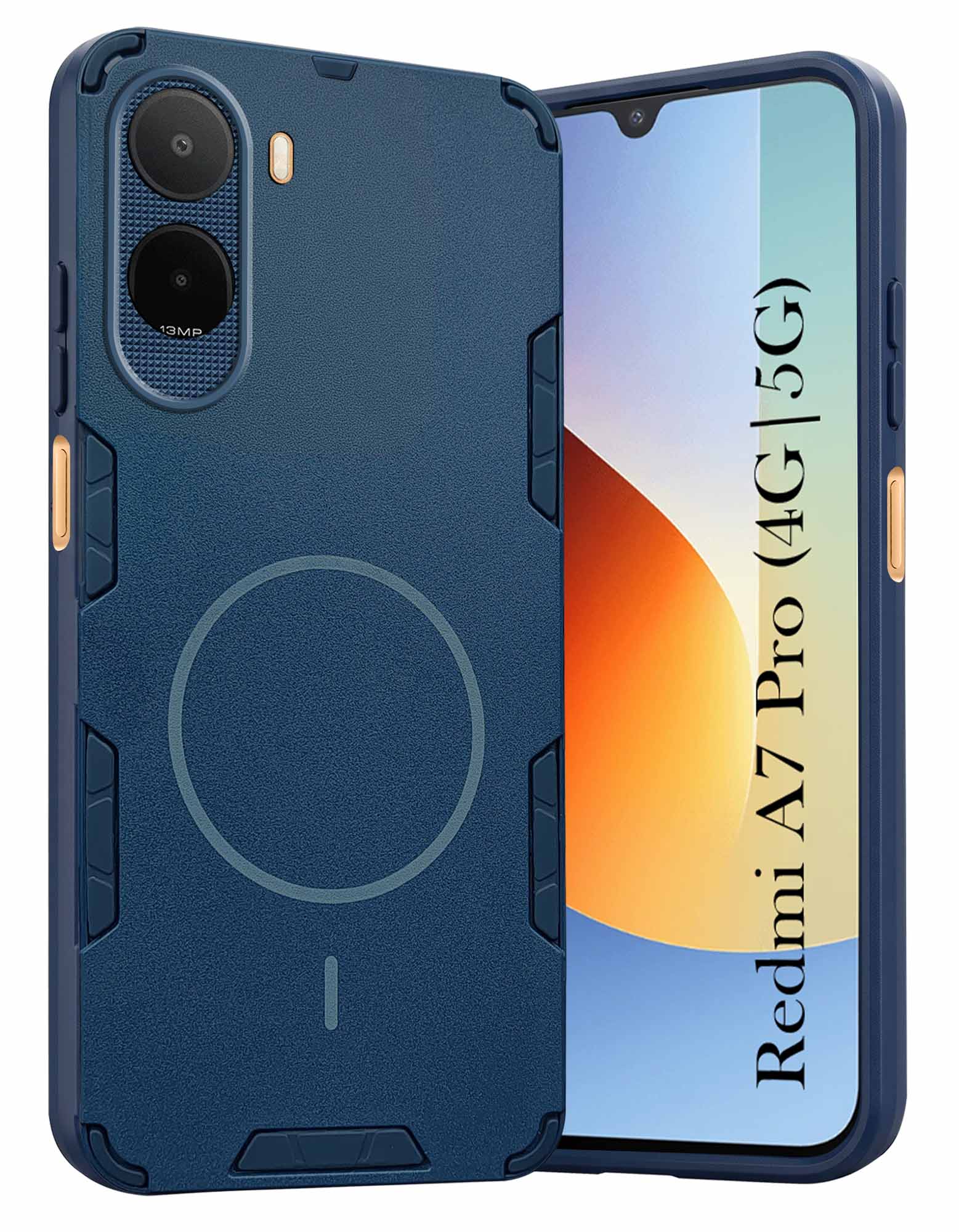 For Redmi A7 Pro 4G|5G Back Cover Case (Slim Hybrid Armor | Shockproof Camera Protection | Rugged Dual Layer)