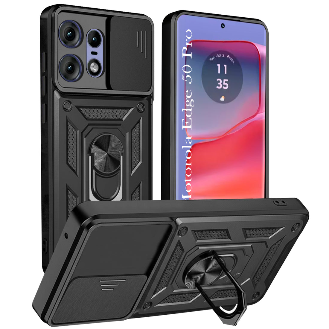 For Motorola Moto Edge 50 Pro Back Cover Case (Hybrid Dual Armor Polycarbonate)