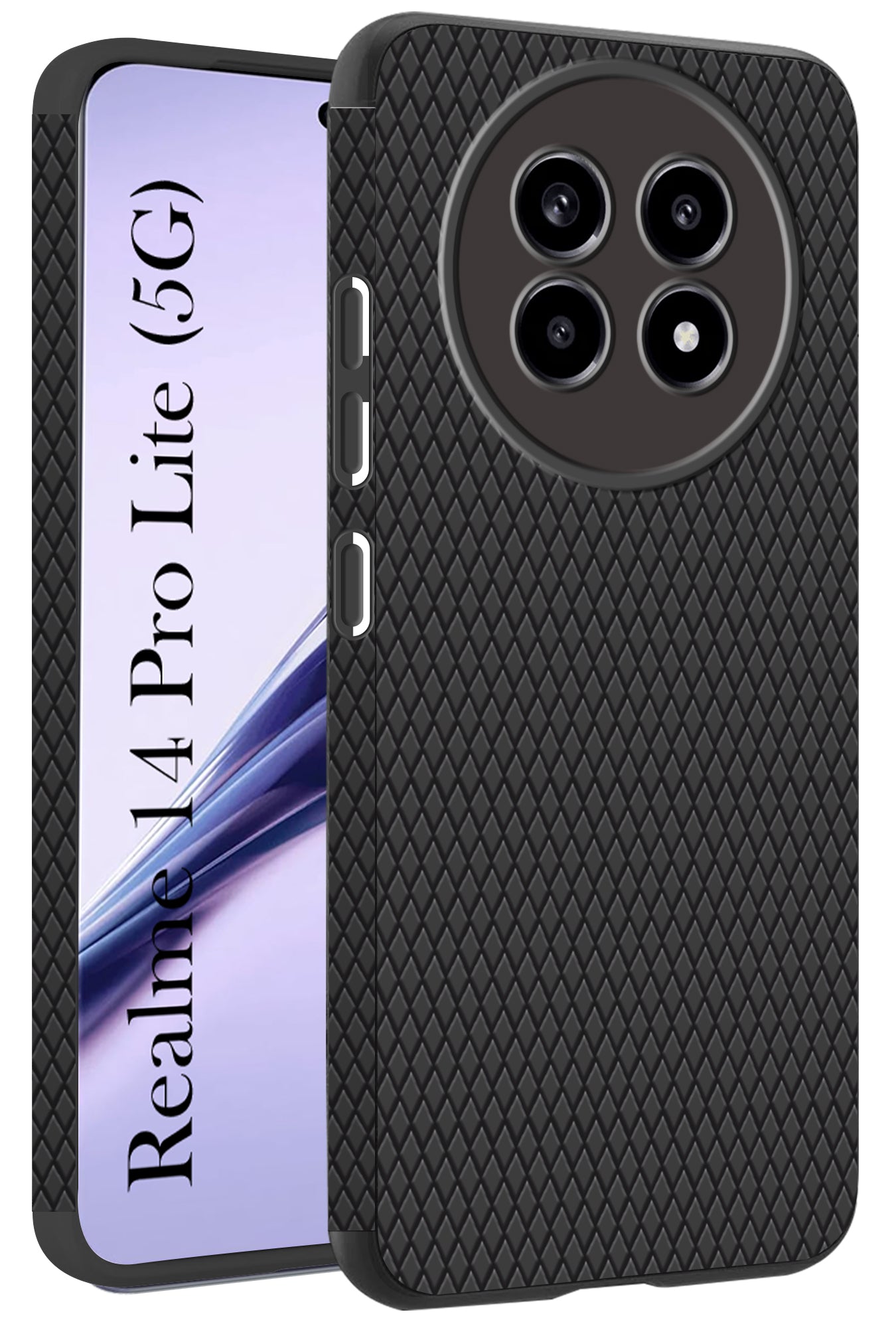 For Realme 14 Pro Lite Back Cover Case (Liquid Silicone | Side Grip | Camera Protection)