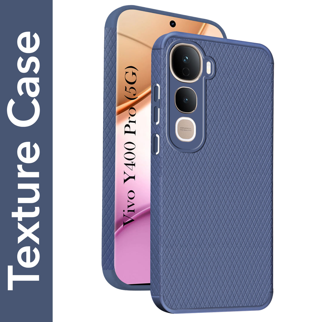 For Vivo Y400 Pro  Back Cover Case (Liquid Silicone | Side Grip | Camera Protection)