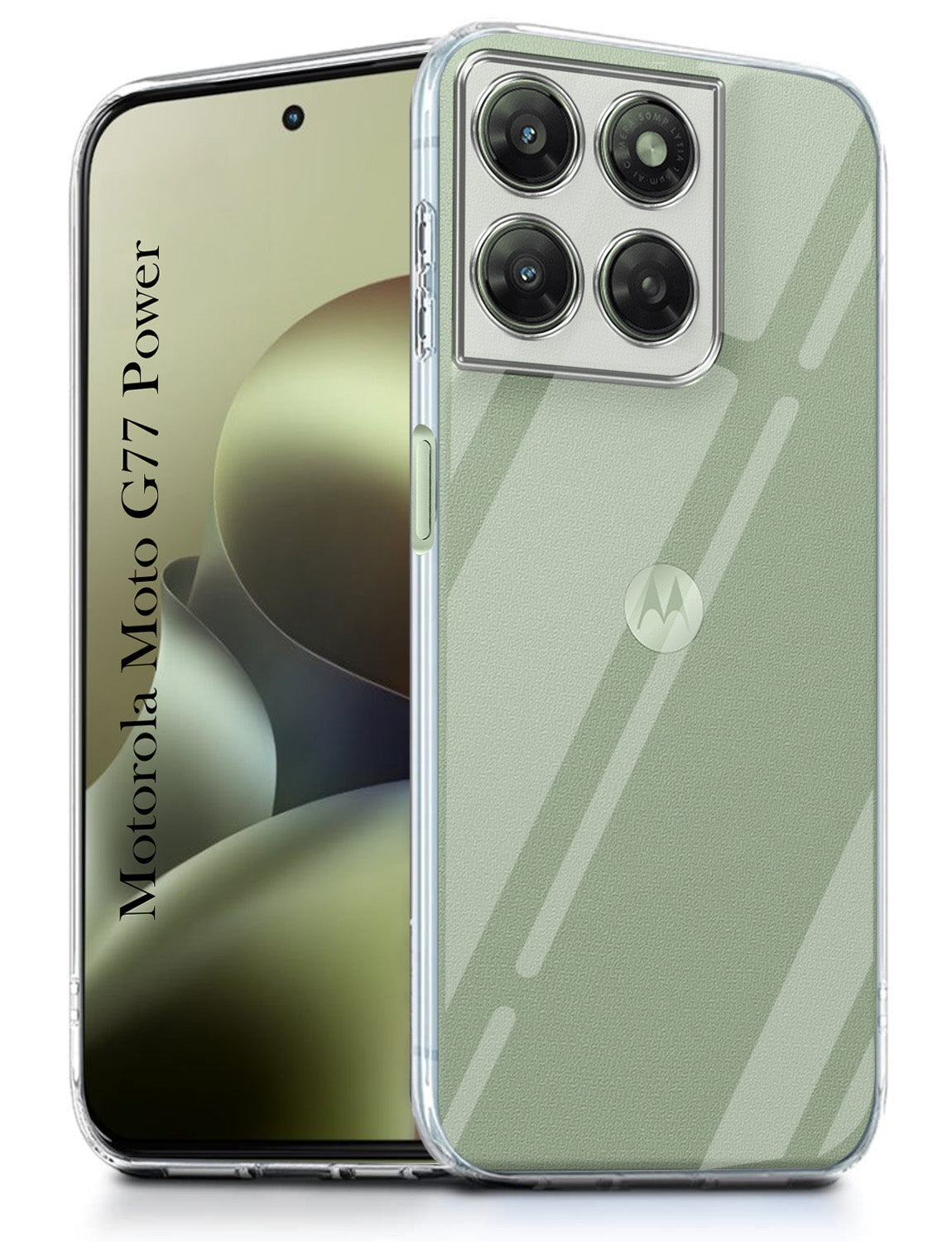 For Motorola Moto G77 Power Back Cover Case Silicone (Clear Shockproof Case with Camera Protection | Soft and Flexible | Transparent)