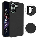 For Poco X7 Pro 5G Back Cover Case (Glass Like Camera Protection | Leather Feel | Minimalist Professional Grip)