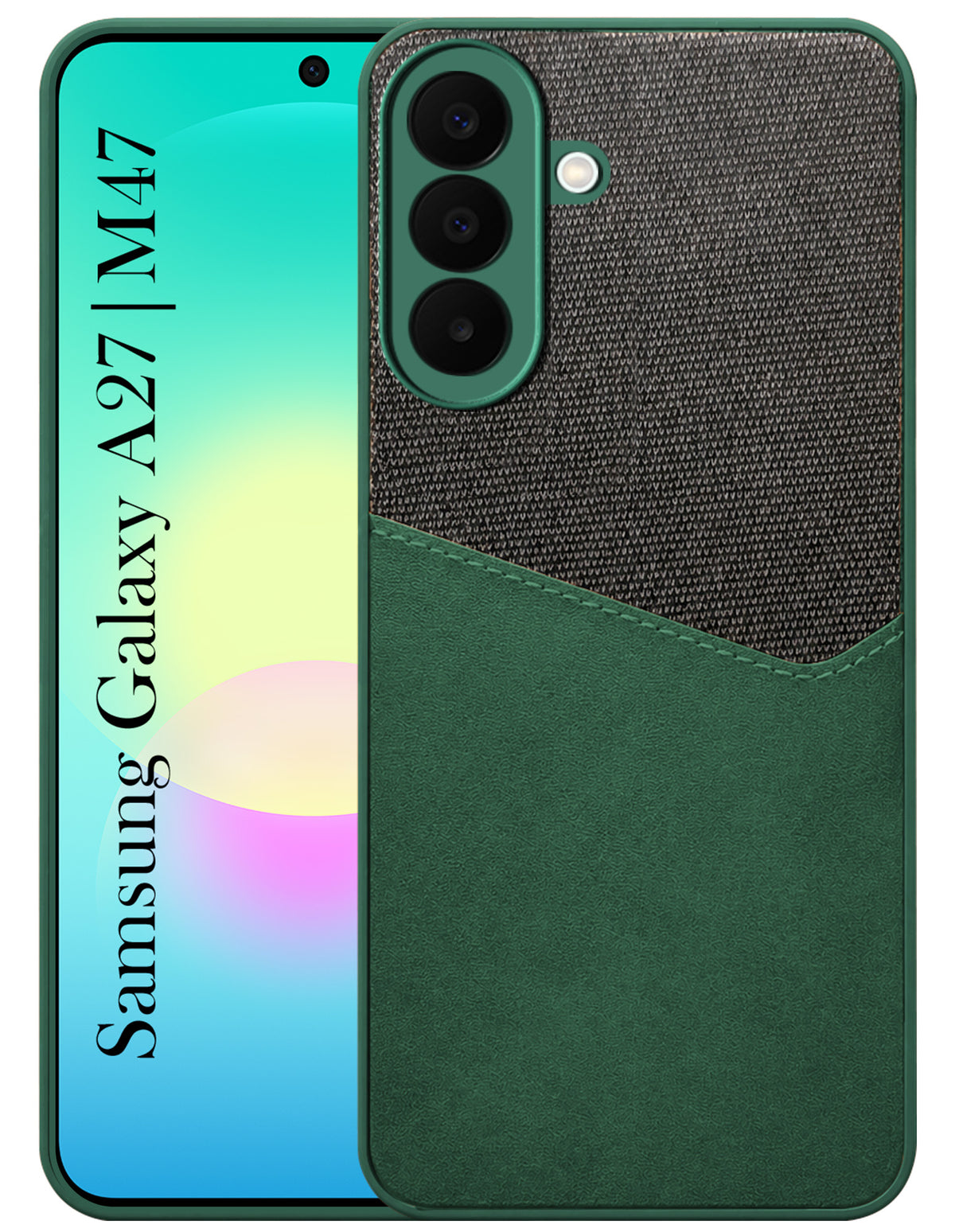 For Samsung Galaxy A27 5G | Samsung M47 5G Back Cover Case (Dual PU Leather Stitch | Professional Minimalist | Soft and Flexible)