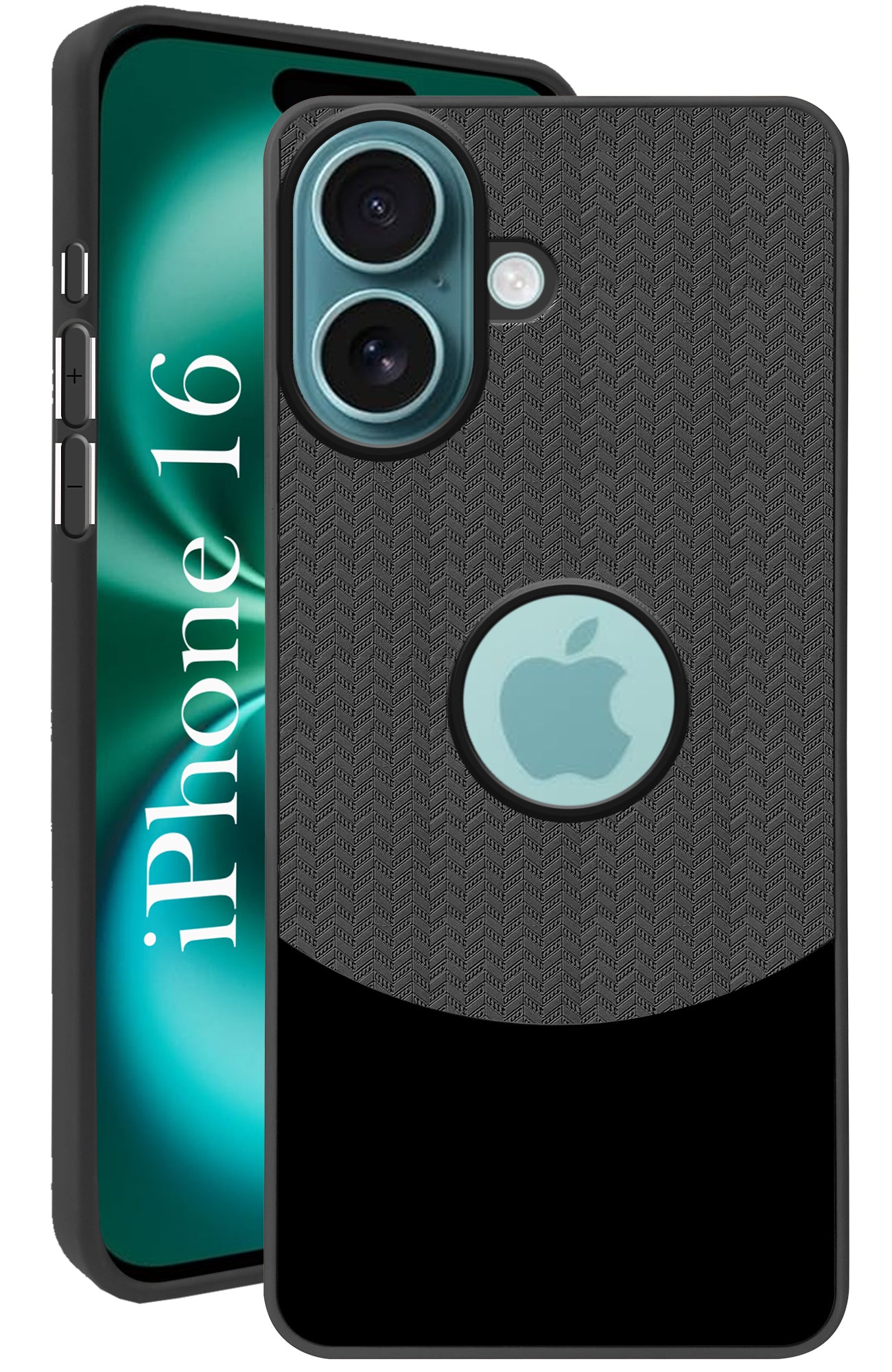 For Apple iPhone 16 Back Cover Case (Elegant PU Leather Finish | Premium Minimalist Professional | Camera Protection Bump)