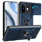 For Vivo X200 FE Back Cover Case (Sliding Shutter Camera Protection | Polycarbonate |Ring Holder Kickstand)
