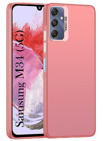 For Samsung Galaxy M34 5G Hard Back Cover Case (Velvet Touch | Professional Glossy Finish | Camera Protection Bump)