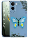 For Poco C85x 5G Back Cover Case (Soft Butterfly Embroidery | Women Teen Girls | Camera Protection| Matte Silicone)