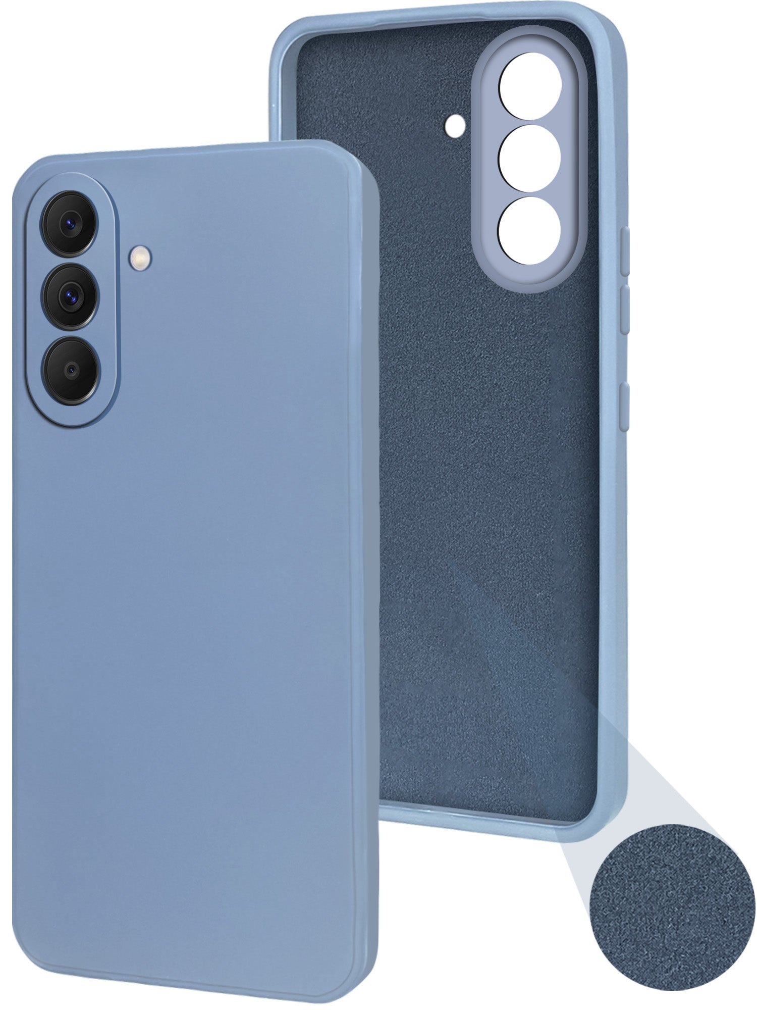 For Samsung Galaxy A37 5G Back Cover Case (Matte Finish Silicone with Inside Fiber cloth)