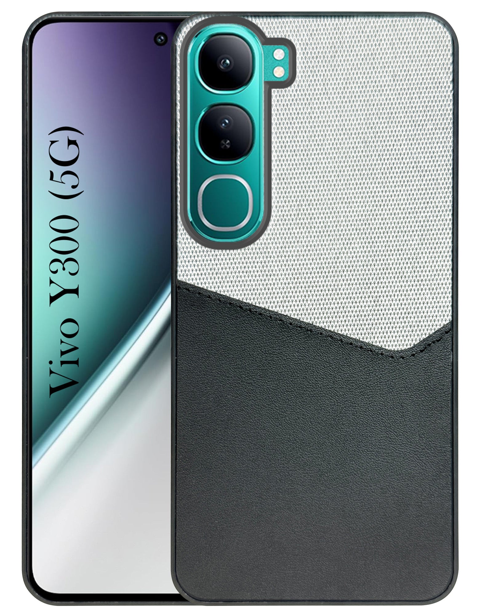 For Vivo Y300 Back Cover Case (Dual PU Leather Stitch | Professional Minimalist | Soft and Flexible)