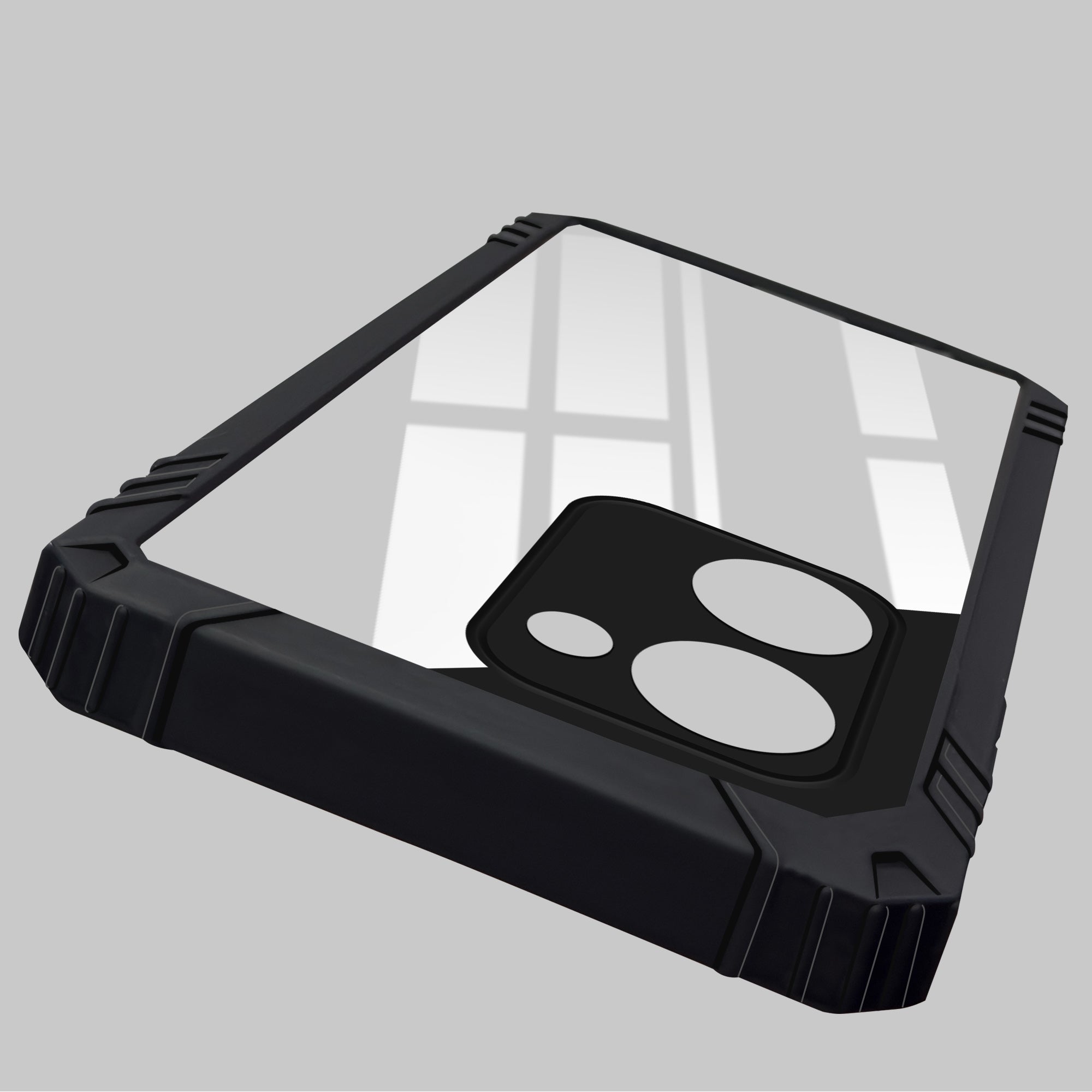 For Realme P3 Ultra Back Cover Case (Ultimate Shockproof Bumpers | Anti Yellow | Rugged Armor | Hybrid PC | Black )